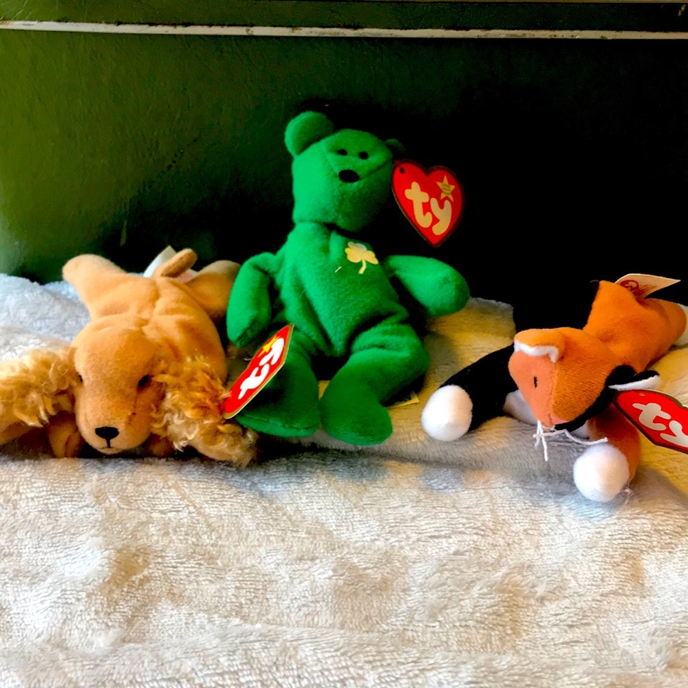 Ty MacDonald Beanie Babies Dog Cat Bear